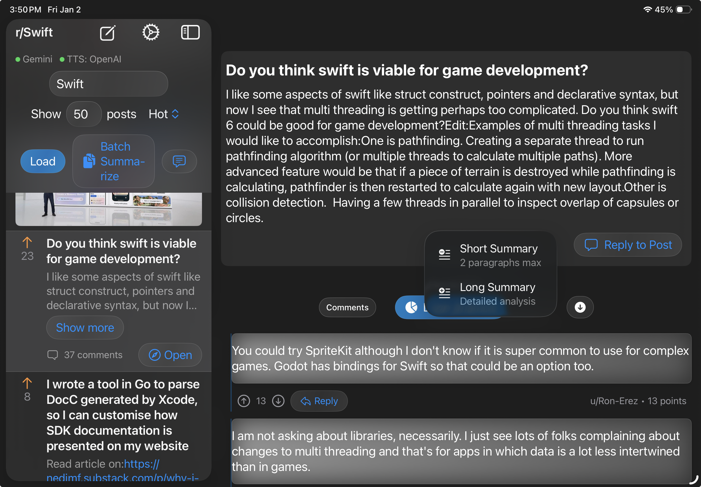 Short Summary Example