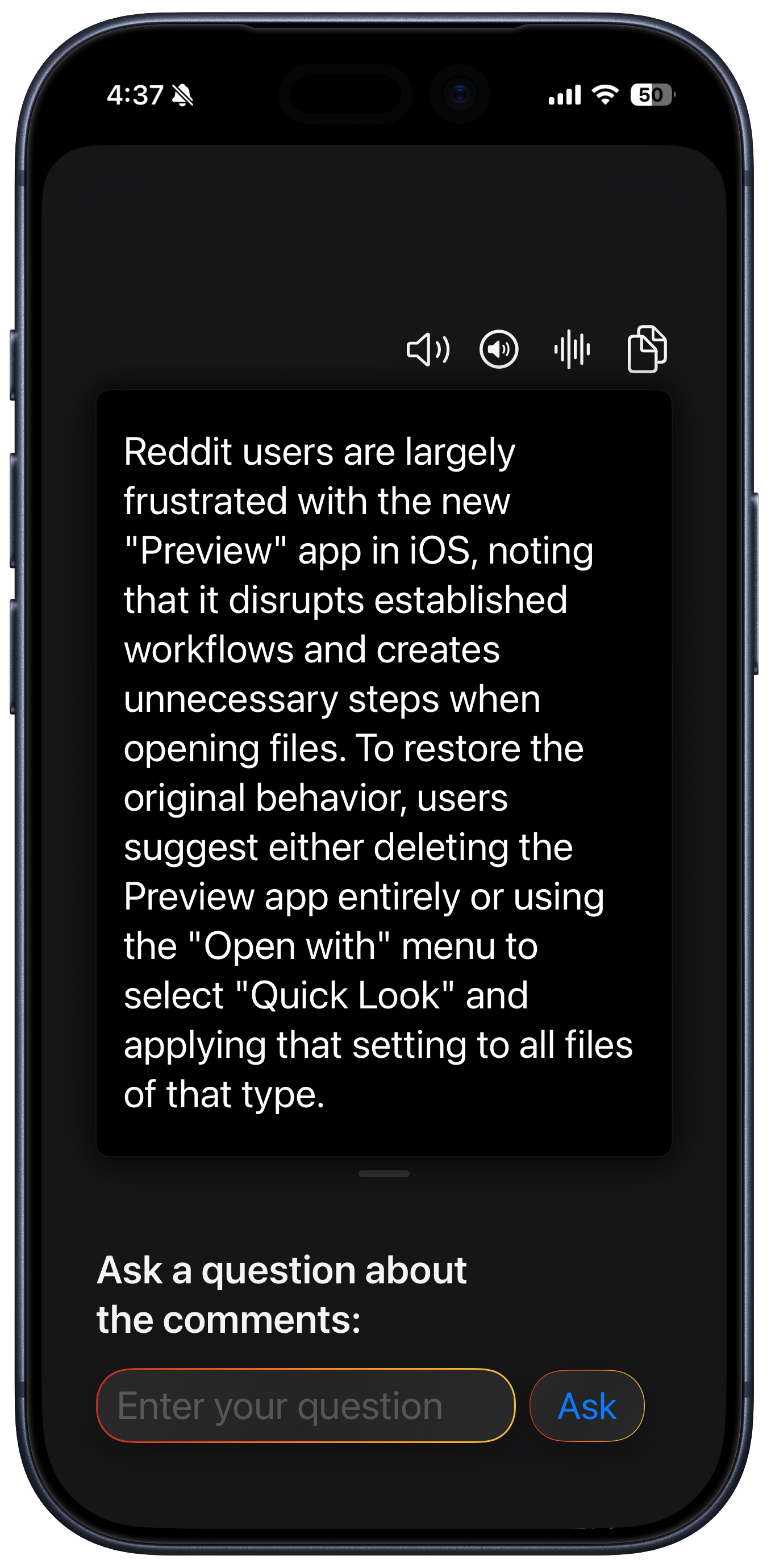 Comment Summarization