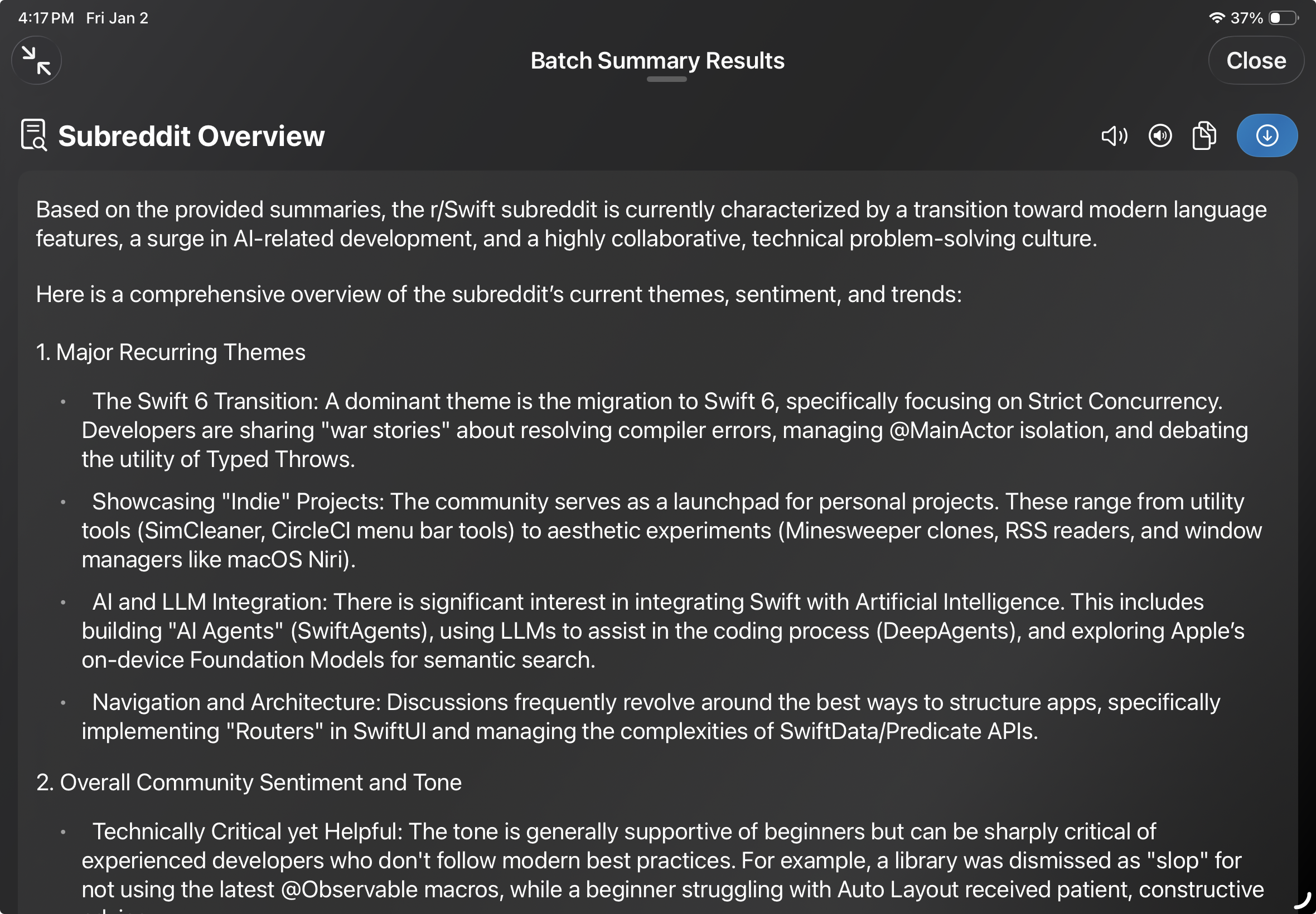 Batch Summarize - Micro Summaries